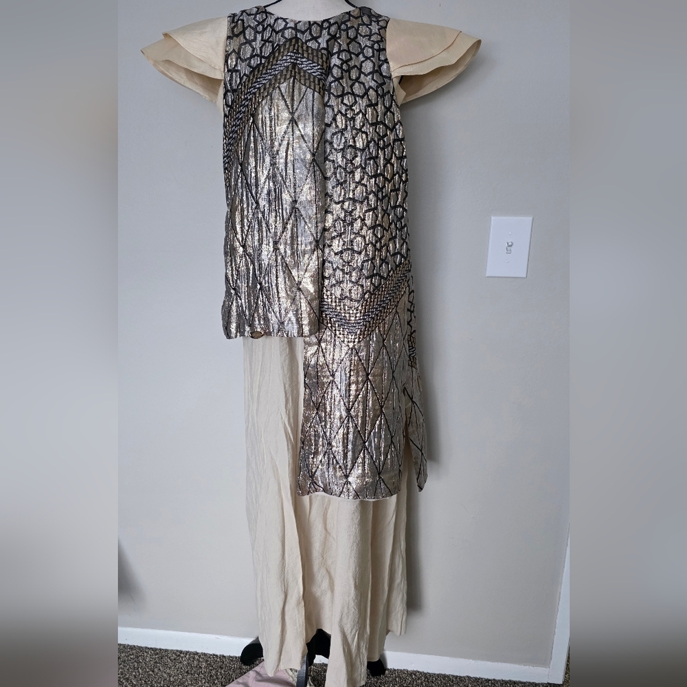 Elegant Metallic Patterned Dress